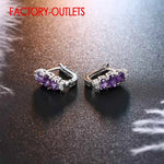 Load image into Gallery viewer, Cubic Color Earrings Zirconia Stone Crystal Masquerade Friendship Accessories Wedding Dance Party 925 Sterling Silver For Women