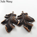 Load image into Gallery viewer, Julie Wang 2pcs Alloy Antique Copper Leaves Charms Necklace Pendants Earrings Findings Jewelry Making Accessory