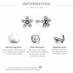 Load image into Gallery viewer, BAMOER Authentic 925 Sterling Silver Dazzling Daisy Stud Earrings With Clear CZ Jewelry