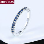 Load image into Gallery viewer, Dainty Wedding Ring For Women Man Concise Classical Multicolor Mini Zircon Rose Gold Color Fashion Jewelry R132 R133 ZHOUYANG