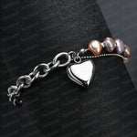 Load image into Gallery viewer, Nextvance Silver Color Heart Pendant Bracelets Beaded Bracelet For Valentines Day Gift Adjust Length Jewlery