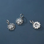 Load image into Gallery viewer, 1Pc 925 Sterling Silver Vintage Handcraft Sun Dangle Charm Femme Homme Fashion Thai Silver Pendants DIY Jewlery Accessories Gift