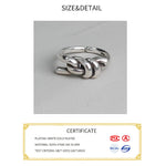 Load image into Gallery viewer, S925 sterling silver rings for women knots Open Adjustable Finger Rings fine jewlery Anti-allergy Jewelry Accessories