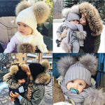 Load image into Gallery viewer, Mother Kids Winter Hats for Baby Girl Boy Bobble Hat Kids Cap for Children Pompom Baby Beanie Infant Bonnet Accessories 0-3Y