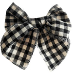 Load image into Gallery viewer, Cute Baby Girl Hair Clips 5.7 In Big Bow Handmade Cotton Vintage Plaid Kids Hairgrips Children Hair Accessories Spring New