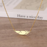 Load image into Gallery viewer, Stainless Steel Necklaces Simple Feather Charm Pendant Collar Chain Fashion Necklace For Women Men Jewelry Friends Best Gifts