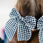 Load image into Gallery viewer, Cute Baby Girl Hair Clips 5.7 In Big Bow Handmade Cotton Vintage Plaid Kids Hairgrips Children Hair Accessories Spring New