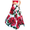 Fashion Flower Printed Women Bohemian Maxi Skirts High Waist Long Skirt Casual Loose Beach Party Buttoms Plus Size Dress 2021