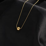 Load image into Gallery viewer, Classic Simple Ball Pendant Titanium Steel Short Necklace For Woman Korean Fashion Jewelry Girl's Accessories Clavicle Chain