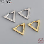 Load image into Gallery viewer, WANTME New Arrival Minimalist Geometric Triangle Stud Earrings for Women 2020 Real 100% 925 Sterling Silver Party Jewelry Gift