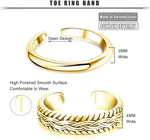 Load image into Gallery viewer, 2 PCS Stainless Steel Toe Ring for Women Girls Retro Vintage Design Adjustable Ring Set Summer Beach Jewelry