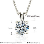 Load image into Gallery viewer, 2ct Lab Diamond Solitaire Pendant Necklace 925 Sterling Silver Choker Statement Necklace Women Silver 925 Jewelry With Box Chain