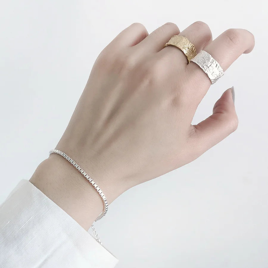 XIYANIKE Prevent Allergy Silver Color  Wedding Rings New Creative Geometric Handmade Anillo Accessories Jewelry Gifts