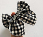 Load image into Gallery viewer, Cute Baby Girl Hair Clips 5.7 In Big Bow Handmade Cotton Vintage Plaid Kids Hairgrips Children Hair Accessories Spring New