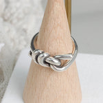 Load image into Gallery viewer, S925 sterling silver rings for women knots Open Adjustable Finger Rings fine jewlery Anti-allergy Jewelry Accessories