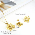 Load image into Gallery viewer, OUFEI Stainless Steel Jewelry Sets for Women Star Necklace Earrings Geometric Necklace Set Of Earrings For Women Jewellery