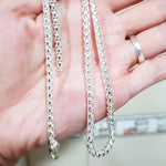 Load image into Gallery viewer, DOTEFFIL 925 Sterling Silver 5mm Round Box Chain 18/20/24 Inch Necklace For Woman Men Fashion Wedding Engagement Charm Jewelry