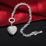 Load image into Gallery viewer, New in 925 Sterling Silver Heart Bracelet For Women LuxuryDesigner Jewelry Accessories Wholesale GaaBou Jewellery