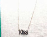 Load image into Gallery viewer, Kiss Minimalist Letter Necklace