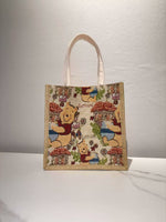 Load image into Gallery viewer, Linen Bag Women's Handbag 24 New Cartoon Pooh Large Capacity Totes Work Work Clothing Canvas Reticule