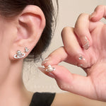 Load image into Gallery viewer, Queen Mother Planet Pearl Stud Earrings for Women Refined Zircon