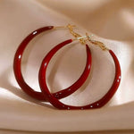 Load image into Gallery viewer, Retro Red Oil-Spot Glaze S925 Fall and Winter Niche Style Female Ear Ring