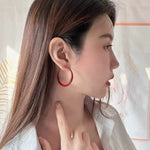 Load image into Gallery viewer, Retro Red Oil-Spot Glaze S925 Fall and Winter Niche Style Female Ear Ring