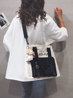 Load image into Gallery viewer, College Student Class Work Clothing Tutorial Handbag Canvas Bag