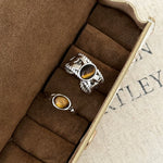 Load image into Gallery viewer, Niche Style Open Adjustable Ring Female Retro Tigereye