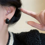 Load image into Gallery viewer, Easiest for Match Doudou Female White Vintage Ear Jewelry Silver Needle