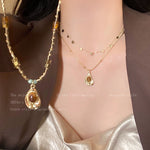 Load image into Gallery viewer, Natural Woven Women's Retro Style Clavicle Chain Tigereye