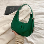 Load image into Gallery viewer, Fashion Half Moon Patent Leather Underarm Bag Summer Women'S Emperament Party Handbags All-Match Wedding Bridal Bags