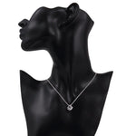 Load image into Gallery viewer, Hot 925 Sterling Silver Earrings Fine Crystal Lattice Pendant Necklace for Woman Jewelry Sets Fashion Party Wedding Gifts