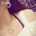 Load image into Gallery viewer, ZAKOL Fashion Leaf AAA Zircon Wedding Jewelry Sets For Women Party Gift Sliver Color Crystal Earrings Necklace Set Wholesale