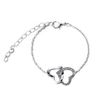 Load image into Gallery viewer, Fashionable New Silver Color Double Love Jewelry Set for Women's Birthday Party and Banquet Gift Accessories