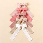 Load image into Gallery viewer, Hair Clips for Girls Corduroy Glitter Long Tail Bows Baby Hairpin Lovely Children Hair Accessories Kids Barrette Headwear