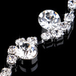 Load image into Gallery viewer, Simple Earrings and Necklace Set Double Heart-shaped Necklace Exquisite Crystal Zircon Pendant Chain Women's Wedding Jewelry