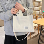 Load image into Gallery viewer, Corduroy Crossbody Tote Bag, Women's Square Crossbody Bag, Casual Tote Bag, Shoulder Bag, Travel Organiser Bag