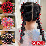 Load image into Gallery viewer, Red Cherry Baby Hair Bands Cute Girls Elastic Ponytail Holder Ties Heaband Kids Headwear Ropes Scrunchie Hair Accessories