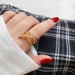 Load image into Gallery viewer, Newest Cross Multilayer Fashion Wide Ring Simple For Women Party Fine Jewelry Classic Gift Ring for Wedding Trendy Jewelry