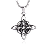 Load image into Gallery viewer, Vintage Witch Knot Necklace Stainless Steel Magic Knot Pagan Wicca Symbol Pendant for Men Women Celtic Knot Jewelry Gifts