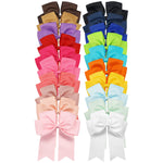 Load image into Gallery viewer, 1/12PCS Girls 6 inch Satin Ribbon Big Hair Clips Kids Barrette Hairgrips Children Ponytail Hair Accessorie