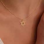 Load image into Gallery viewer, Fashion Mogen Star of David Pendant Necklace for Women Stainless Steel Jewish Symbols Necklace Men's Religious Amulet Jewelry