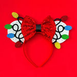 Load image into Gallery viewer, Merry Christmas Mickey Mouse Ears Headband Disney Girl Hair Accessories For Women Candy Cane Hairband Kids Xmas Headwear