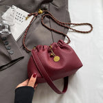 Load image into Gallery viewer, LEFTSIDE Mini PU Leather Shoulder Bags for Women 2024 Y2K Korean Fashion Trend Female Bucket Crossbody Bag Lady Handbags
