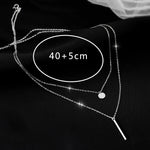 Load image into Gallery viewer, Crystal Charm Layered Pendant Necklace Set For Women Charms Fashion Square Rhinestone Female Vintage Jewelry