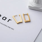 Load image into Gallery viewer, Fashion Minimalist Square Hoop Earring For Women Girls Ear Huggie Rectangle Hoops Dangle 2024 Trendy Jewelry Gifts