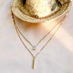 Load image into Gallery viewer, Double Layer Crystal Zircon Pendant Necklace For Women Female Vintage Stainless Steel Choker Chain Neck Wedding Jewelry Gift