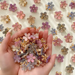 Load image into Gallery viewer, 1/10pcs Baby Girls Crystal Flower Hair Clips Fashion Metal Mini Hair Claw for Women Crab Hairpins Headwear Kids Hair Accessories