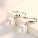 Load image into Gallery viewer, Fanqieliu 925 Silver Needle Fashion Jewelry Pearl Drop Earrings For Lady New FQL23508